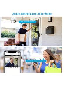 1pc Cámara De Seguridad Exterior Wifi Hd 360° Visión Alarma Color Blanco - Blanco - Ver 7
