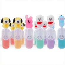 Kit de 6 mini resaltadores BT21, colores surtidos, diseño compacto y divertido, ideal para estudiantes, oficina, agendas y subrayar apuntes, prácticos, portátiles y de larga duración, personajes populares, regalo perfecto - Multicolor - Ver 3