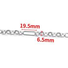 1 Meter modische Edelstahlkette in Silber, geeignet für DIY Halsketten, Armbänder, Schmuckherstellung