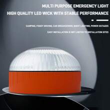 1 peça de luz LED de emergência para carro, luz de advertência do veículo, luz de sinalização de socorro externa, luz de advertência de emergência, luz de emergência de trânsito, instalação magnética, luz estroboscópica de emergência, luz de emergência para acampamento ao ar livre, pilhas AAA (não incluídas), fácil substituição de pilhas, operação simples, luz branca e amarela