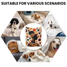 Stylish Polka Dot  Round Pattern Colorful Drative Animal Blanket,Pet Blanket For Cats And Dogs Warm Cozy Pet Bed Cover With Vibrant Design And Comfortable Texture Ideal For Home Dr And Pet Relaxation - Multicolor - View 5