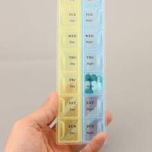 Boîte organisatrice de pilules pour 7 jours, 14 compartiments, boîte de rangement en plastique pour médicaments/suppléments du matin et du soir