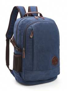 New Washed Canvas Backpack, Casual Street Style Fashion Large Capacity Multi-Function Daypack Backpack For Travel - Multicolor - View 10