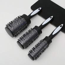 美发圆管卷发刷、导热铝管、尼龙梳、刘海造型工具，用于吹干和造型头发、返校、旅行度假必需品、女士发饰