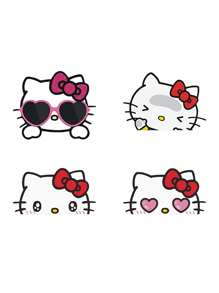 Sanrio 1Pc Hello Kittys Stickers Cartoon Cute Motorcycle Electric Car Car Rearview Mirror Personalized DIY Sticker Accessories Scratch Shield Helmet Decoration Stickers Stickers(Some Parts May Be Random)