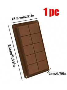 1/2/4pcs Chocolate Mold, Large Thick Silicone Material - Chocolate Bar Mold, Chocolate Dubai, Used To Fill Knafeh Pistachio Chocolate Bars, Make Dubai Chocolate, Suitable For More Dark Chocolate Lover DIY Baking And Party Gatherings, School Season, Mother's Day, Wedding Supplies.