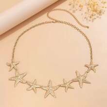 Vintage Silver Color Belt, Multi-Functional Dress Accessory, Elegant Summer Fashion Waist Chain, Retro Casual Style With Oval Hollow Design, Women Jewelry - Gold - View 18