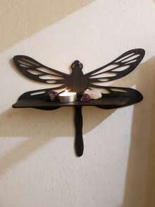 1 件波西米亚风格创意蜻蜓壁烛台，墙壁装饰家居配件