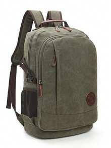 New Washed Canvas Backpack, Casual Street Style Fashion Large Capacity Multi-Function Daypack Backpack For Travel - Multicolor - View 14