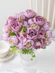1/3PCS Artificial Peony Flowers Bouquets Hydrangea Ball Chrysanthemum Halloween Valentine's Day Gifts Birthday Party Decorations Wedding Flower Baskets Bride Holding Flowers Home Furnishings Dining Rooms Bedrooms Windowsills Vases For Decorations New Year Decorations Outdoor Gardens Start Of School Season