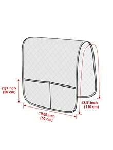 1 件套沙发扶手套带口袋纯色沙发扶手套防脏扶手椅悬挂式收纳袋可放置遥控器手机