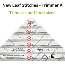 Local Shipping-Designed For Half-Square Triangles, Strip Piecing, Block Construction - Ideal Stencil & Tool For Quilters-Slotted Trimmer - Acrylic Template Ruler For Accurate Cutting And Trimming - - default - View 5