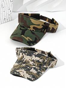 1 chiếc mũ chống nắng mùa hè có mũ thông gió ngụy trang màu xanh lá cây dành cho cả nam và nữ, thích hợp cho hoạt động ngoài trời, đi bộ đường dài, du lịch - Nhiều màu - Xem 7