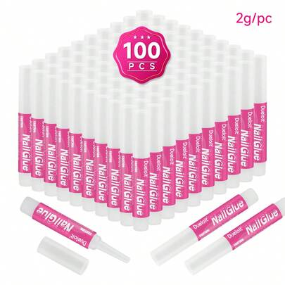 10pcs/20pcs/50pcs/100pcs Nail Glue, Super Strong, Fast-Drying, Long-Lasting, Easy Application, Perfect For Acrylic & Press-On Nails, Quick Nail Repair, Nail Care & Enhancements 2g/Pc