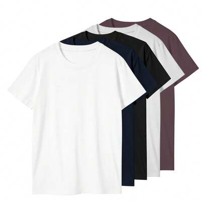Men's T-Shirts Aus Reiner Baumwolle, 220 G Gewicht, 100 % Baumwolle, Angenehm Z…