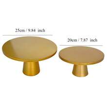 1 szt. Elegancki, żeliwny stojak na ciasto w kolorze złotym – odpowiedni na wesela, urodziny i imprezy – idealny do eksponowania deserów, przekąsek i tacek z ciastem - Wielokolorowe - Zobacz 5