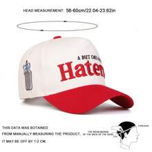 1 Stück Frauen "A Diet For The Haters" gestickte Trucker Mütze, lässiger Straßen-Stil Baseballkappe für Frühling, Herbst, Urlaub, Reisen