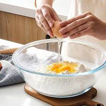 Glass Mixing Bowls With Lids Set, 8 Pieces Glass Salad Bowl Set With Lids(0,5L, 1,0L, 2,0L, 3,5L),High Brosilicate Microwave Bowls For Kitchen Baking, Prepping Serving And Storage - Clear / Green - View 2