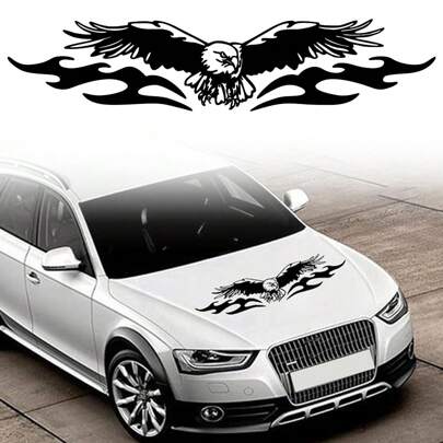 Adesivos autoadesivos Flying Eagle para capô de carro, capa de porta, decalques laterais, vinil, PVC, película externa automotiva, 1 peça