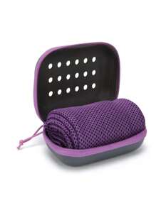 1 pieza Toalla de enfriamiento de secado rápido, toalla suave y transpirable para absorción de frío para deportes, gimnasio, yoga con caja de almacenamiento, apta para golf