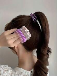 20 Stücke/Set Spiral Haargummis, von sanftem Nude-Rosa bis frischem Minz-Grün, bis zu personalisierten Schwarz-Weiß-Karos, um verschiedenste Matching-Bedürfnisse zu erfüllen - geeignet für Mädchen und Frauen, ob für den täglichen Weg zur Arbeit, Sport & Fitness oder für legere Treffen, um Ihrem Hairstyle stilvolle Akzente zu verleihen und mühelos einen modischen und ordentlichen Look zu kreieren. Haargummis, Haargummis, Haargummis, Haargummi, Haargummis, Haargummis