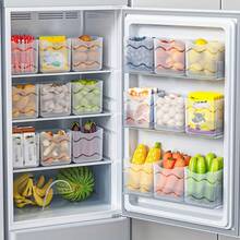 6pcs Food Storage Bins, Multipurpose Reusable Food Storage Baskets, Home Food Categorization Preservation Boxes, Suitable For Fruits, Vegetables, Meat And Eggs, Kitchen Organization And Storage, Kitchen Accessories - Multicolor - View 5