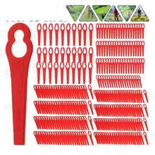 30-99 peças Lâminas de Cortador de Plástico para Aparador de Grama Elétrico Sem Fio Ferramenta Trançadeira, Lâminas de Aparador de Grama de Reposição, Ferramenta de Jardim