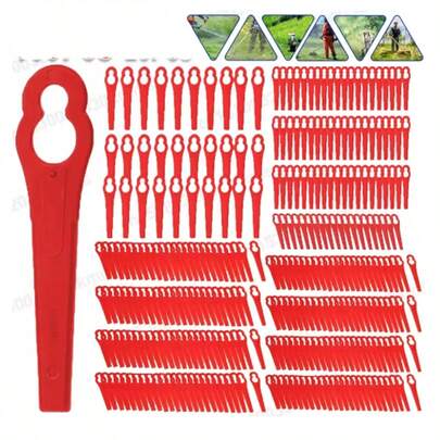 30-99pcs Plastic Cutter Blades For Electric Cordless Grass Trimmer Strimmer Tool Grass Trimmer Blades Replacement Garden Tool