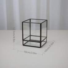 Black Retro Vintage Copper & Glass Candle Holder, Scandinavian Home Decor Accessories