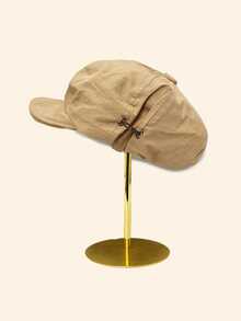 1顶女士极简印花日式艺术风格帽子，纯色复古贝雷帽，适合日常佩戴和搭配，是理想的礼物、旅行和度假之选（注意！此款帽子尺寸偏大，可调节，购买时请注意头围。头围54-60厘米） - 多色 - 查看 12