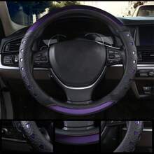 1 Stück stilvoller Kunstleder Lenkradabdeckung mit Herzmustern in Rot und Schwarz - passend für alle Autos, ganzjährig, Sport-Innen-Zubehör, süß, Kraftfahrzeug Innen-Bedarf