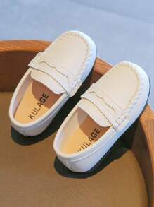 2025 Classic Children's Soft Bottom Slip-On Loafers, Toddler Boys Autumn New Stylish Comfortable Casual Non-Slip Durable Simple Shoes, Suitable For Daily Wear