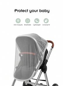 1 Stück Baby Kinderwagen Mückennetz, Baby Kinderwagen Komplettabdeckung gegen Sonne und Staub