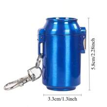 1 pieza Cenicero con forma de lata de refresco, cenicero mini portátil a prueba de viento, construcción de aleación de zinc, apto para accesorios de fumar en interiores y exteriores
