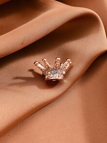 1/5pcs Multicolor Metal Rhinestone Hollow Flower/Butterfly/Heart Shaped DIY Beads, Suitable For Handmade Jewelry Making With Family, Couples, Friends - Necklace, Earrings, Keychain, Phone Charm, Decorative Gift - Crown - View 10