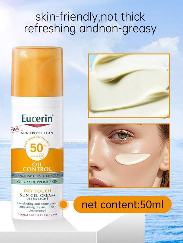 Eucerin German  Sun Oil-Control Sunscreen 50ml Matte Sunblock Lotion With SPF50+ New Ingredients Upgrade