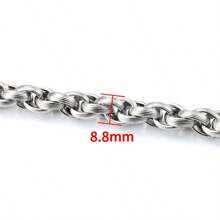 1 Meter modische Edelstahlkette in Silber, geeignet für DIY Halsketten, Armbänder, Schmuckherstellung