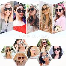 Gafas de sol para mujer moda 2025 clásico redondo Retro Vintage tonos grandes Sunnies SJ2067 - Leopardo - Ver 7