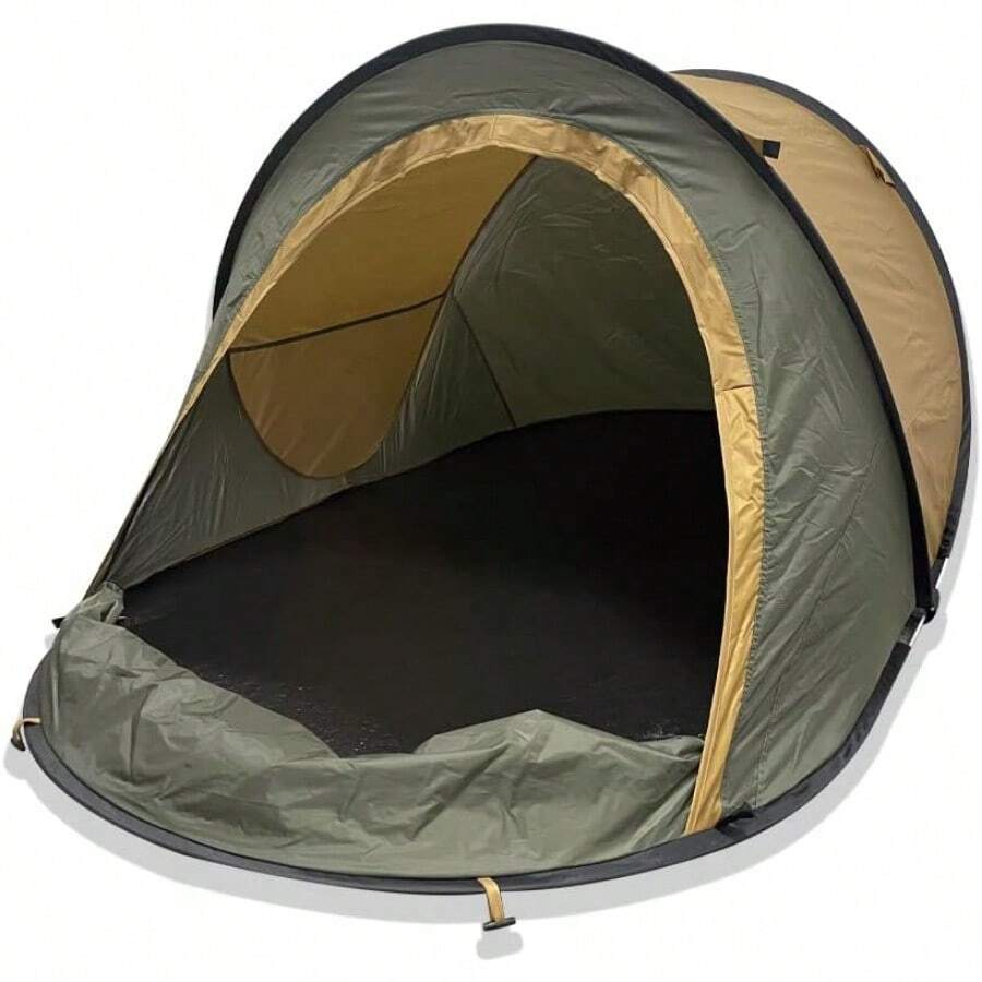 Festival Freestyler Pop Up Tent, Waterproof With Sewn In Ground Sheet. - Green - View 1