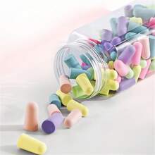 24 piezas/60 piezas/120 piezas Tapones para los oídos a prueba de ruido, tapones para dormir para reducción de ruido, tapones para los oídos a prueba de sonido, aptos para hombres y mujeres, sensación de uso suave y cómoda, textura similar a la espuma, rebote lento, uso prolongado sin lastimar los oídos