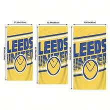 利兹联足球俱乐部速干超柔软超细纤维沙滩巾 - 轻盈、吸水、黄蓝足球图案设计 - 非常适合游泳、健身、瑜伽、旅行、瑜伽毛巾 | 运动沙滩巾 | 速干面料夏季假日浴室装饰海滩必需品