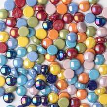 200g/7.05oz Vibrant Iridescent Glass Mosaic Tiles Assortment - Colorful DIY Craft Supplies For Art Projects, Home Decor, And Mosaic Art - Multicolor - View 1