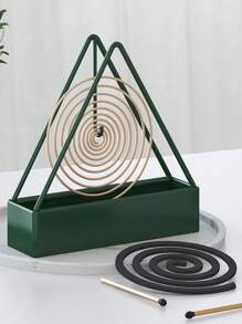 1 pezzo Supporto portaincenso a forma di triangolo per zanzariera, contenitore creativo per uso domestico, bruciatore d'incenso per l'estate
