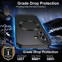 1pc Black CD Pattern Magnetic MagSafe Silicone Soft-Touch Metallic Paint Matte Simplistic Design All-Inclusive Lens Film Anti-Drop Anti-Dust Breathable Anti-Fingerprint Protective Case Compatible With Apple 16 Pro/16 Pro Max/16 Plus/16/16E/SE4/15 Pro/15 Pro Max/15 Plus/15/14 Pro/14 Pro Max/14 Plus/14/13 Pro/13 Pro Max/13/12 Pro/12 Pro Max/12/11 Pro Max/11/11 Pro - Black - View 6