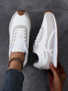 Fashionable Ladies' Sports Shoes, Non-Slip And Comfortable, Old Flower Style, Women's Casual Athletic Chunky Sneakers, New Arrival For Spring And Summer - Grey - View 4