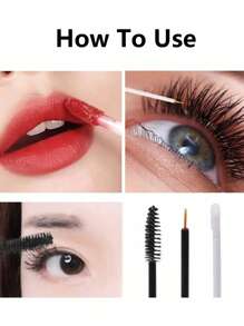 1 pezzo Tubetto vuoto da 5/10ml per mascara, eyeliner, lucidalabbra con applicatore a spazzolino, contenitore per creme per ciglie, bottiglie in plastica per rossetti e burro per le labbra, ricaricabili