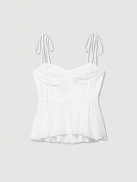 Sommar Casual Solid Ruched Camisole Top