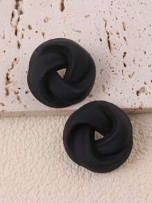 1 Pair Of Geometric Cookie Candy Color Stylish Earrings For Women
