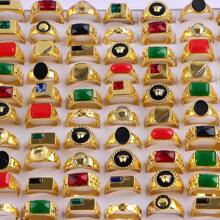 10pcs/Pack Vintage Faux Stone Encrusted Zinc Alloy Ring Set, Elegant Luxurious Assorted Styles Unisex Finger Rings For Party, Wedding, Everyday Wear, Fashion Jewelry Gift, Random Styles Shipped