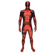 Morph Costumes Men's Deadpool Costume - Official Marvel Bodysuit For Halloween Parties | Fun Cosplay Fancy Dress | Lightweight & Stretchy Design
